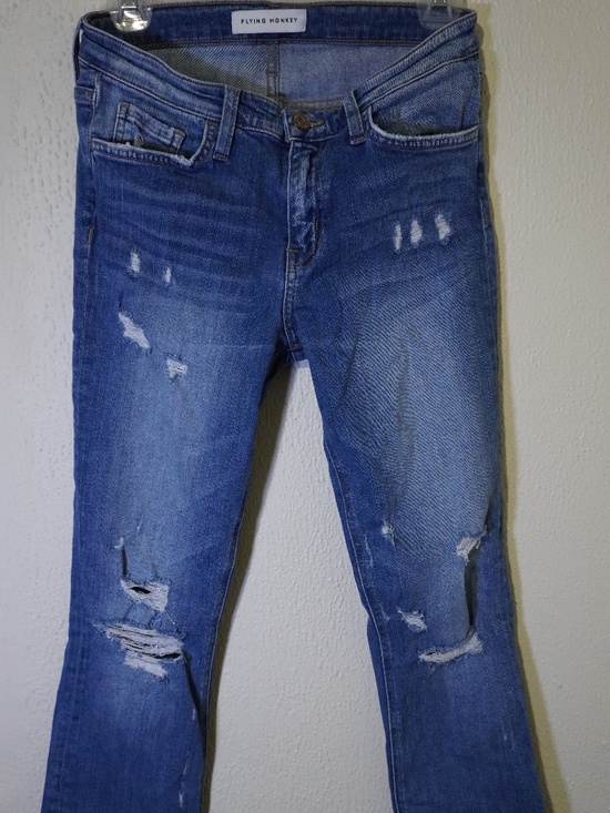 Flying Monkey High-Rise Skinny Jeans – Distressed – Women’s Size 27 - Picture 1 of 5